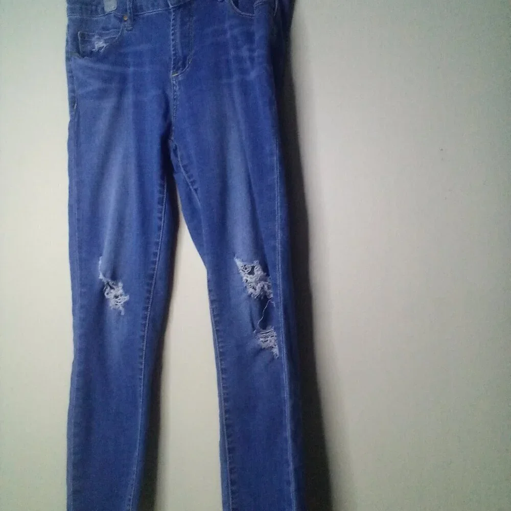 Articles Of Society Jeans 29 Women Cropped Raw Hem Distressed Blue